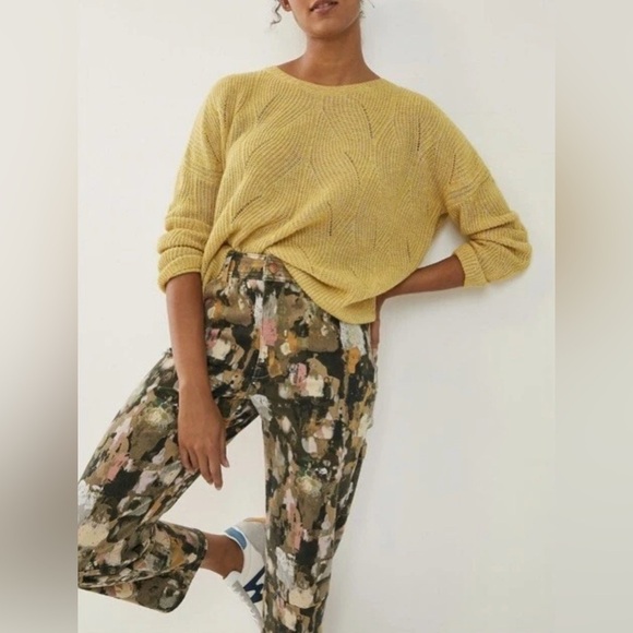Anthropologie Sweaters - Anthropologie Keely Cable-Knit Sweater in Yellow-Mustard , Size XS